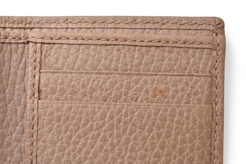 グッチ ミニ財布/三つ折り GUCCI 折財布 474746 PETITE MARMONT/プチマーモント ピンクベージュ【中古】