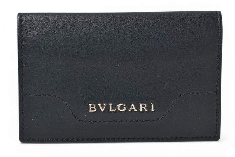 ブルガリ カードケース/名刺入れ BVLGARI ビジネスカードホルダー ブラック【中古】