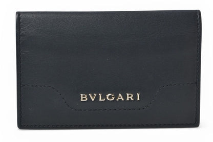 ブルガリ カードケース/名刺入れ BVLGARI ビジネスカードホルダー ブラック【中古】