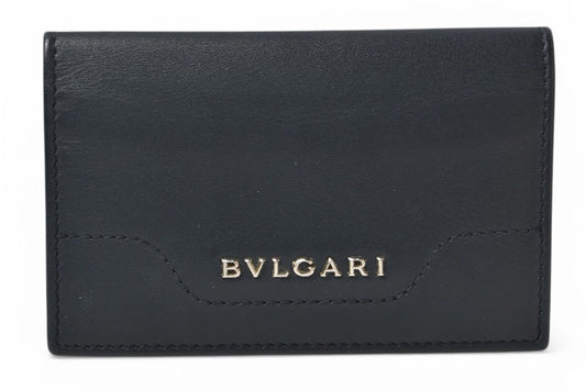 ブルガリ カードケース/名刺入れ BVLGARI ビジネスカードホルダー ブラック【中古】