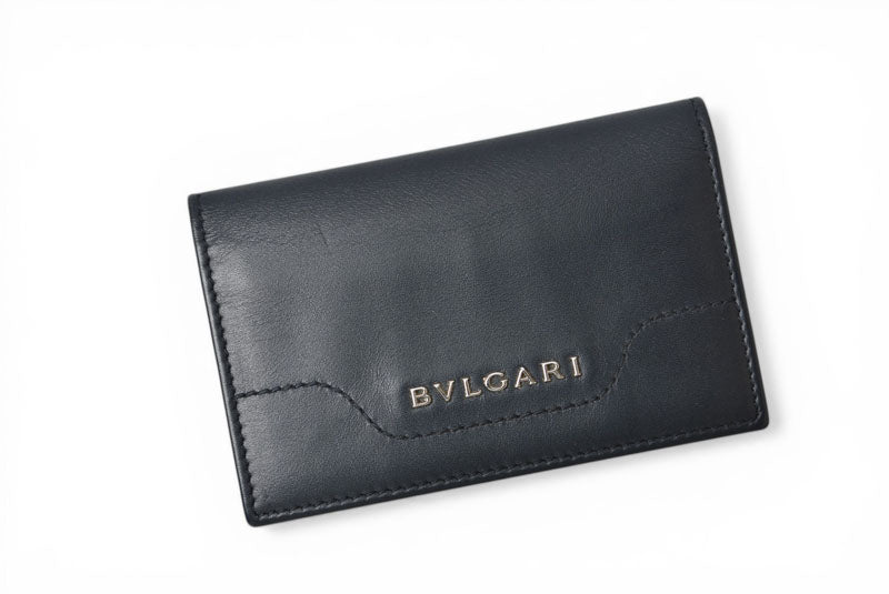 ブルガリ カードケース/名刺入れ BVLGARI ビジネスカードホルダー ブラック【中古】