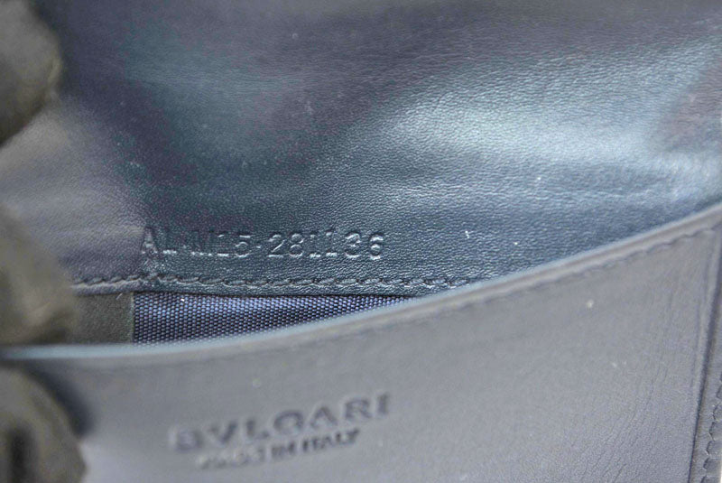 ブルガリ カードケース/名刺入れ BVLGARI ビジネスカードホルダー ブラック【中古】