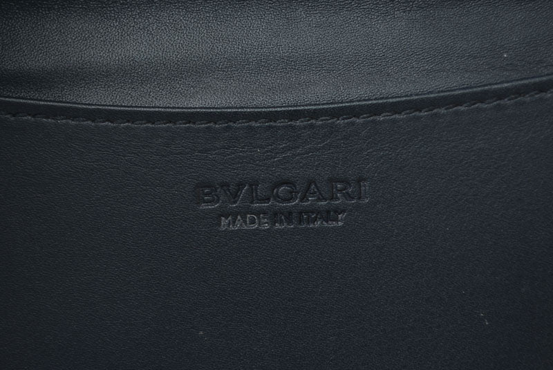 ブルガリ カードケース/名刺入れ BVLGARI ビジネスカードホルダー ブラック【中古】