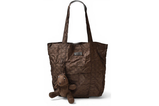 グッチ ショッピングバッグ GUCCI GGナイロン テディベア 収納ポーチ付き 223669 マイバッグ GUCCI ナイロン GG柄/ブラウン 223669【中古】