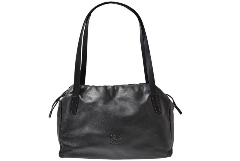 ロエベ トートバッグ ヴィンテージ LOEWE ナッパ シープスキン ブラック【中古】