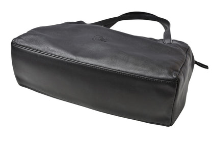 ロエベ トートバッグ ヴィンテージ LOEWE ナッパ シープスキン ブラック【中古】