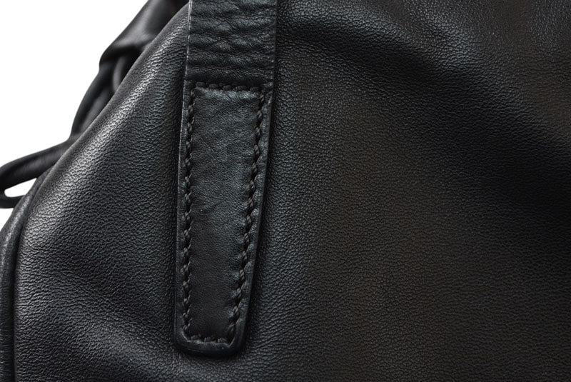 ロエベ トートバッグ ヴィンテージ LOEWE ナッパ シープスキン ブラック【中古】