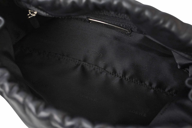 ロエベ トートバッグ ヴィンテージ LOEWE ナッパ シープスキン ブラック【中古】