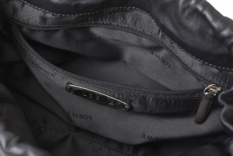 ロエベ トートバッグ ヴィンテージ LOEWE ナッパ シープスキン ブラック【中古】