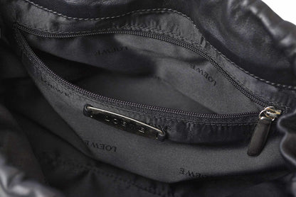 ロエベ トートバッグ ヴィンテージ LOEWE ナッパ シープスキン ブラック【中古】