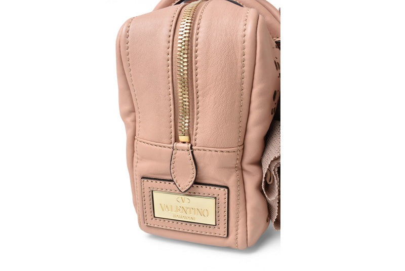 Valentino Garavani アトリエバッグ ヴァレンティノ・ガラヴァーニ ローズモチーフ ハンドバッグ 希少【中古】