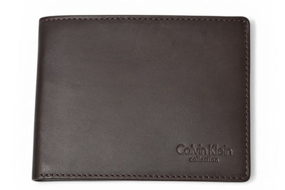 カルバンクライン 財布/二つ折り財布 レザー ブラウン ロゴ入り メンズ Calvin Klein【中古】