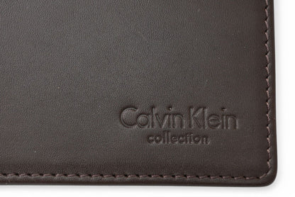 カルバンクライン 財布/二つ折り財布 レザー ブラウン ロゴ入り メンズ Calvin Klein【中古】