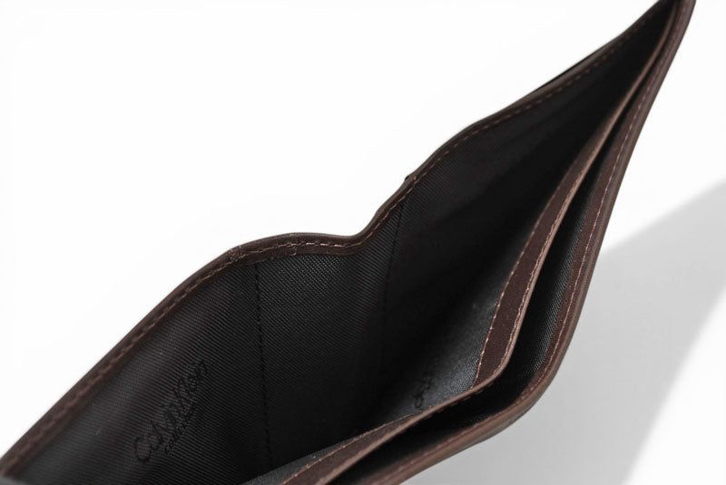 カルバンクライン 財布/二つ折り財布 レザー ブラウン ロゴ入り メンズ Calvin Klein【中古】