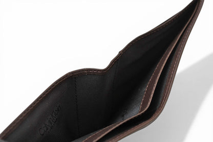 カルバンクライン 財布/二つ折り財布 レザー ブラウン ロゴ入り メンズ Calvin Klein【中古】