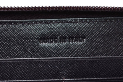 プラダ アウトレット 財布 PRADA 長財布/ラウンドファスナー M506 SAFFIANO/スート PRUGNA【中古】