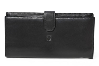 ロエベ 財布 LOEWE 長財布 アナグラム ナッパ/シープスキン ブラック【中古】
