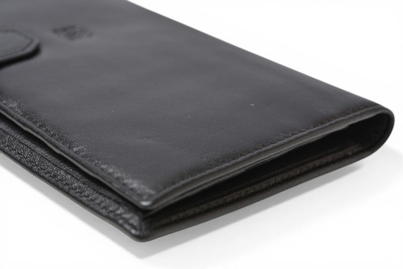 ロエベ 財布 LOEWE 長財布 アナグラム ナッパ/シープスキン ブラック【中古】
