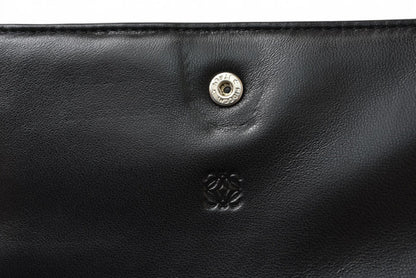 ロエベ 財布 LOEWE 長財布 アナグラム ナッパ/シープスキン ブラック【中古】