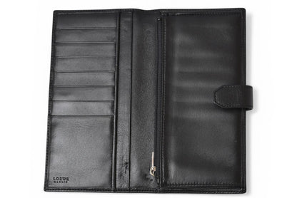 ロエベ 財布 LOEWE 長財布 アナグラム ナッパ/シープスキン ブラック【中古】