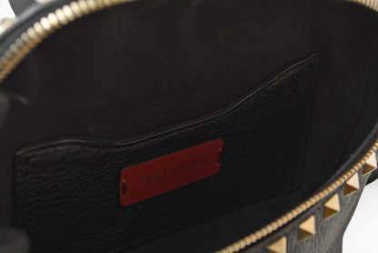 ヴァレンティノ ガラヴァーニ ロックスタッズ ボディバッグ ベルトバッグ RW2B0D15 レザー ブラック ユニセックス VALENTINO GARAVANI【中古】