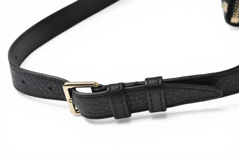 ヴァレンティノ ガラヴァーニ ロックスタッズ ボディバッグ ベルトバッグ RW2B0D15 レザー ブラック ユニセックス VALENTINO GARAVANI【中古】