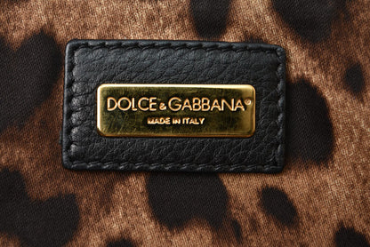 ドルチェ＆ガッバーナ トートバッグ DOLCE&GABBANA ブラック レオパード柄 メンズ レディース D&G【中古】