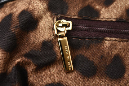 ドルチェ＆ガッバーナ トートバッグ DOLCE&GABBANA ブラック レオパード柄 メンズ レディース D&G【中古】