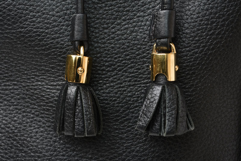 ドルチェ＆ガッバーナ トートバッグ DOLCE&GABBANA ブラック レオパード柄 メンズ レディース D&G【中古】