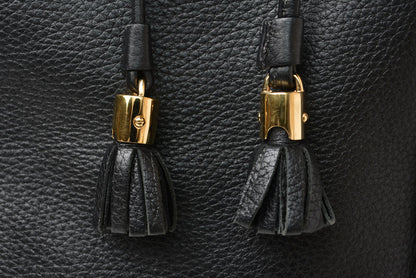 ドルチェ＆ガッバーナ トートバッグ DOLCE&GABBANA ブラック レオパード柄 メンズ レディース D&G【中古】
