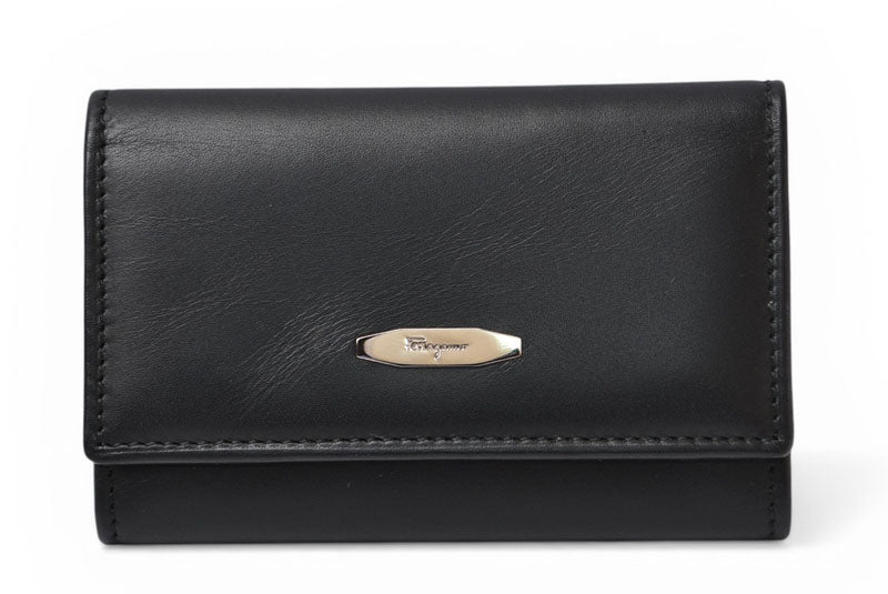 サルヴァトーレフェラガモ 未使用 キーケース/キーホルダー Salvatore Ferragamo レザー ブラック 22.8150【中古】
