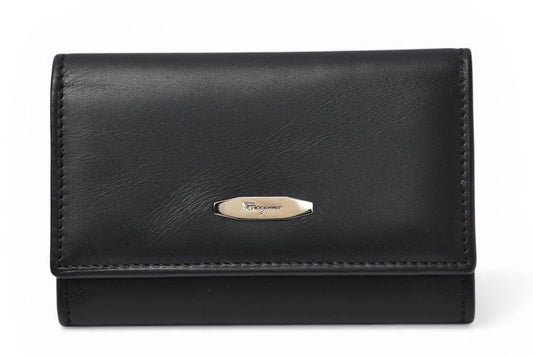 サルヴァトーレフェラガモ 未使用 キーケース/キーホルダー Salvatore Ferragamo レザー ブラック 22.8150【中古】