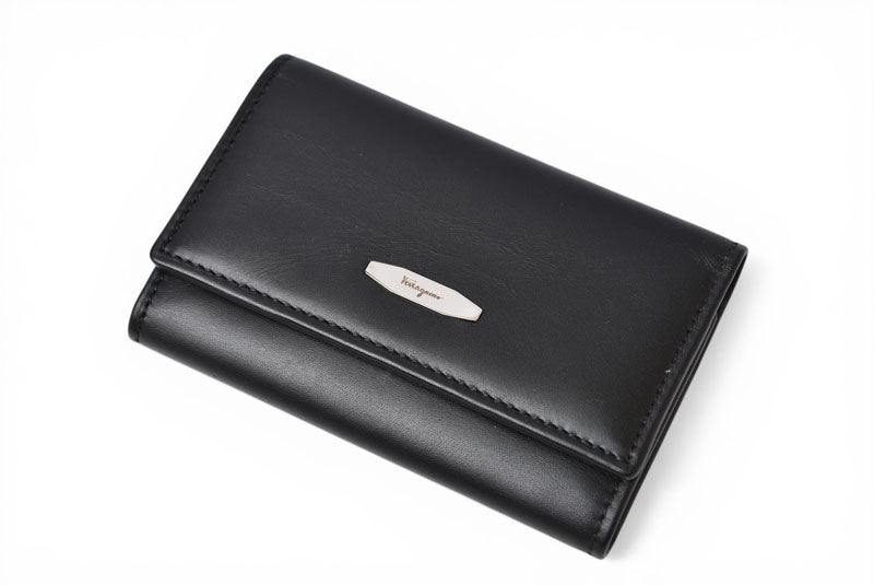 サルヴァトーレフェラガモ 未使用 キーケース/キーホルダー Salvatore Ferragamo レザー ブラック 22.8150【中古】