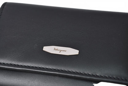 サルヴァトーレフェラガモ 未使用 キーケース/キーホルダー Salvatore Ferragamo レザー ブラック 22.8150【中古】