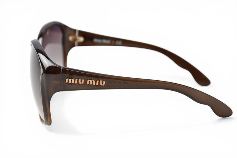 ミュウミュウ サングラス ブラウン SMU15H グラデーション レディース UVカット MIU MIU【中古】