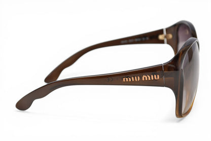 ミュウミュウ サングラス ブラウン SMU15H グラデーション レディース UVカット MIU MIU【中古】