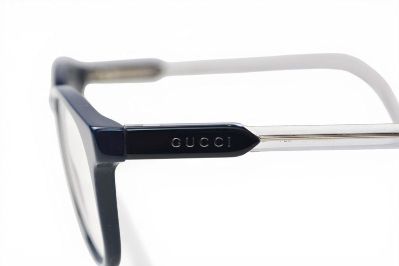 グッチ アイウェア/眼鏡/メガネ フレーム 近視用レンズ入 GUCCI GG0491O 004 140 ネイビー/クリア【中古】