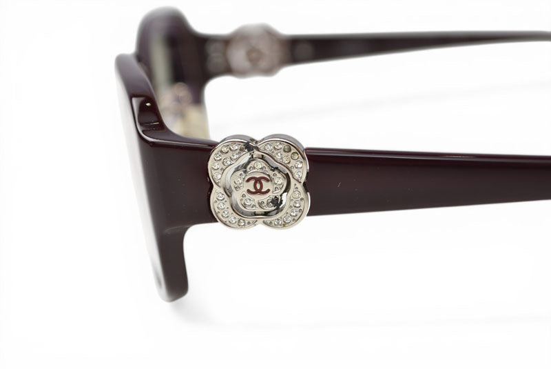 シャネル サングラス/度入り メガネ/アイグラス/フレーム CHANEL 眼鏡 ココマーク ブラウン 3130-B c.1022 レディース【中古】