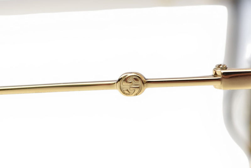 グッチ サングラス/アイウェア GUCCI GG0513OA 002 伊達メガネ 眼鏡 フレーム バンブルビー 【中古】