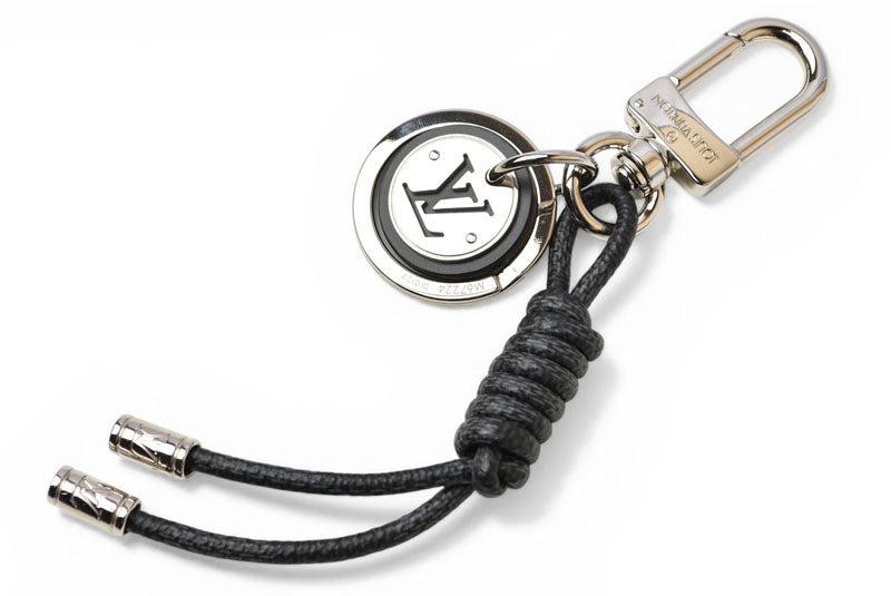 ルイヴィトン キーリング/キーホルダー/チャーム LOUIS VUITTON M67224 ダミエ グラフィット レザー ロープ メンズ【中古】