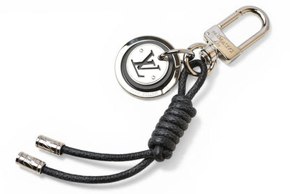 ルイヴィトン キーリング/キーホルダー/チャーム LOUIS VUITTON M67224 ダミエ グラフィット レザー ロープ メンズ【中古】