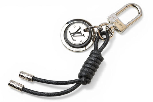 ルイヴィトン キーリング/キーホルダー/チャーム LOUIS VUITTON M67224 ダミエ グラフィット レザー ロープ メンズ【中古】