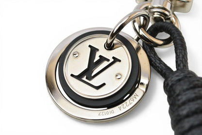 ルイヴィトン キーリング/キーホルダー/チャーム LOUIS VUITTON M67224 ダミエ グラフィット レザー ロープ メンズ【中古】
