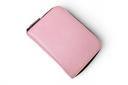 プラダ システム手帳/手帳カバー PRADA ラウンドファスナー レザー ピンク バイブルサイズ レディース【中古】