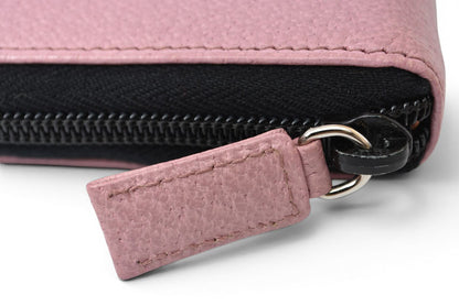 プラダ システム手帳/手帳カバー PRADA ラウンドファスナー レザー ピンク バイブルサイズ レディース【中古】