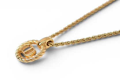 クリスチャンディオール ネックレス ヴィンテージ Christian Dior CDロゴ/サークル ゴールド【中古】