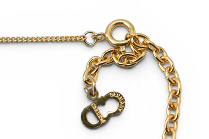 クリスチャンディオール ネックレス/チョカー Christian Dior ヴィンテージ ハートモチーフ ラインストーン ゴールド【中古】