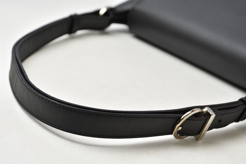 フェラガモ バッグ ヴァラ Salvatore Ferragamoショルダーバッグ 2WAY レザー ブラック シルバー金具【中古】
