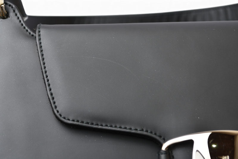 フェラガモ バッグ ヴァラ Salvatore Ferragamoショルダーバッグ 2WAY レザー ブラック シルバー金具【中古】