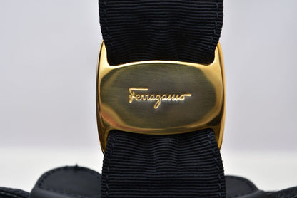 Salvatore Ferragamo サルヴァトーレフェラガモ ヴィンテージ 巾着 ショルダーバッグ ブラック レディース ドローストリング 【中古】